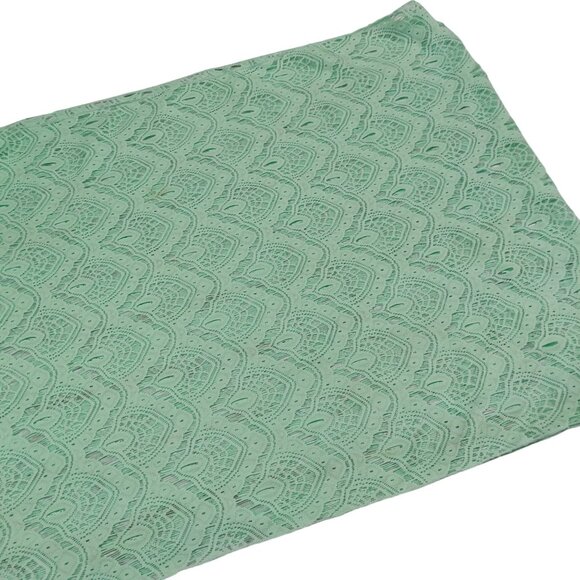 Mint Green Lace Infinity Scarf Lightweight Loop Circle Scarf Eyelet Boho Chic - Picture 5 of 10